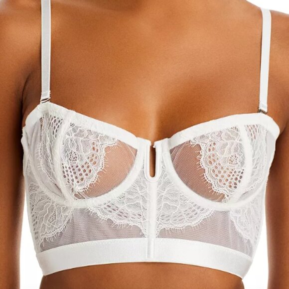 Thistle and Spire eyelash lace Mirage bra strapless convertible ivory NWT sz 38E - Picture 1 of 3